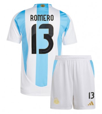 Argentina Cristian Romero #13 Hjemmebanesæt Børn Copa America 2024 Kort ærmer (+ korte bukser)